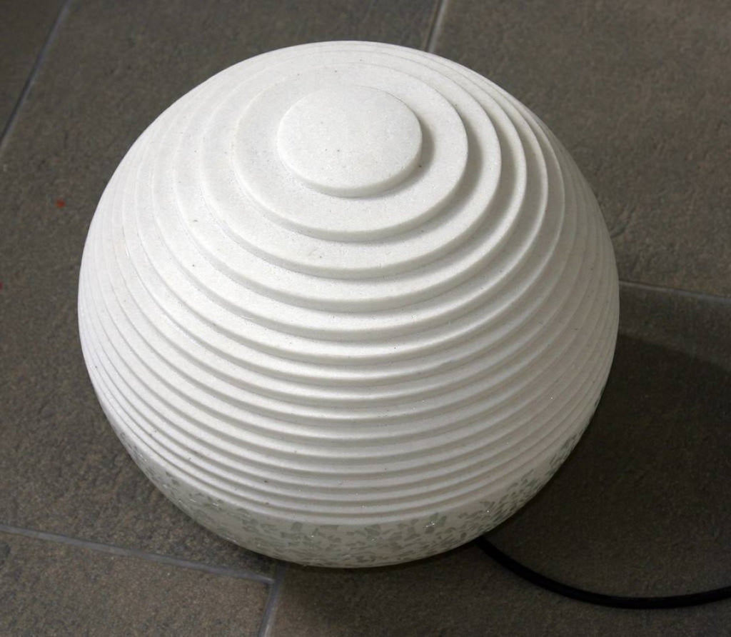 12" White Sandstone Garden Stone