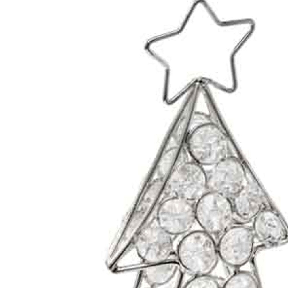 16" Glam Gold And Faux Crystals Christmas Tree Tabletop Sculpture