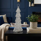 16" Glam Gold And Faux Crystals Christmas Tree Tabletop Sculpture