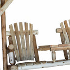 87" Natural Solid Wood Swing Chair
