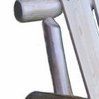 59" Natural Solid Wood Adirondack Chair