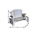 59" Natural Solid Wood Adirondack Chair