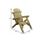 28" X 30" X 39"  Natural Wood Lounge Chair