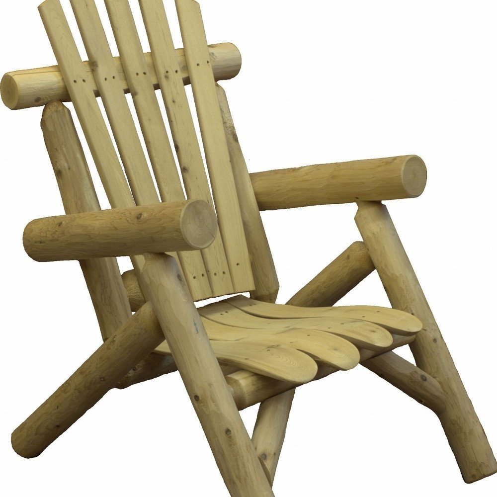 28" X 30" X 39"  Natural Wood Lounge Chair