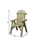 28" X 26" X 42" Natural Wood Dining Chair