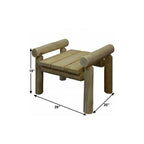 28" X 20" X 18"  Natural Wood Ottoman