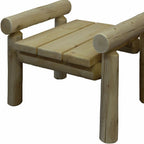 28" X 20" X 18"  Natural Wood Ottoman