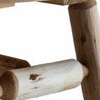 25" Natural Rounded Solid Wood Outdoor Coffee Table