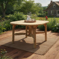 47" Natural Square Solid Wood Outdoor Dining Table