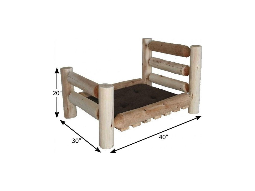 20" X 40" Natural Solid Wood Pet Bed Frame