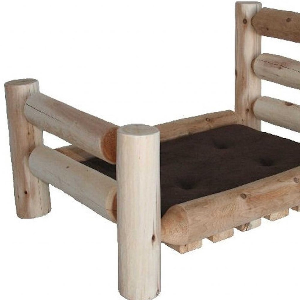 20" X 48" Natural Solid Wood Pet Bed Frame