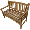 26" Natural Teak Solid Wood Garden Bench