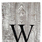 60" Whitewash And Black Solid Wood Welcome Porch Sign