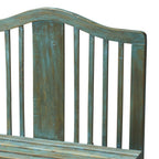 30" Blue Solid Wood Garden Patio Bench