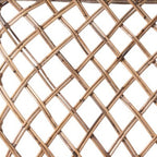 Set of Two Cream Woven Rattan Outdoor Accent Chairs