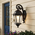 Antique Black Tapered Hanging Lantern Wall Light