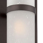 Two Light Bronze and White Glass Wall Sconce