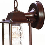 Dark Brown Hanging Waterfall Glass Lantern Wall Light