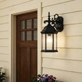 Petite Matte Black Domed Hanging Lantern Wall Light