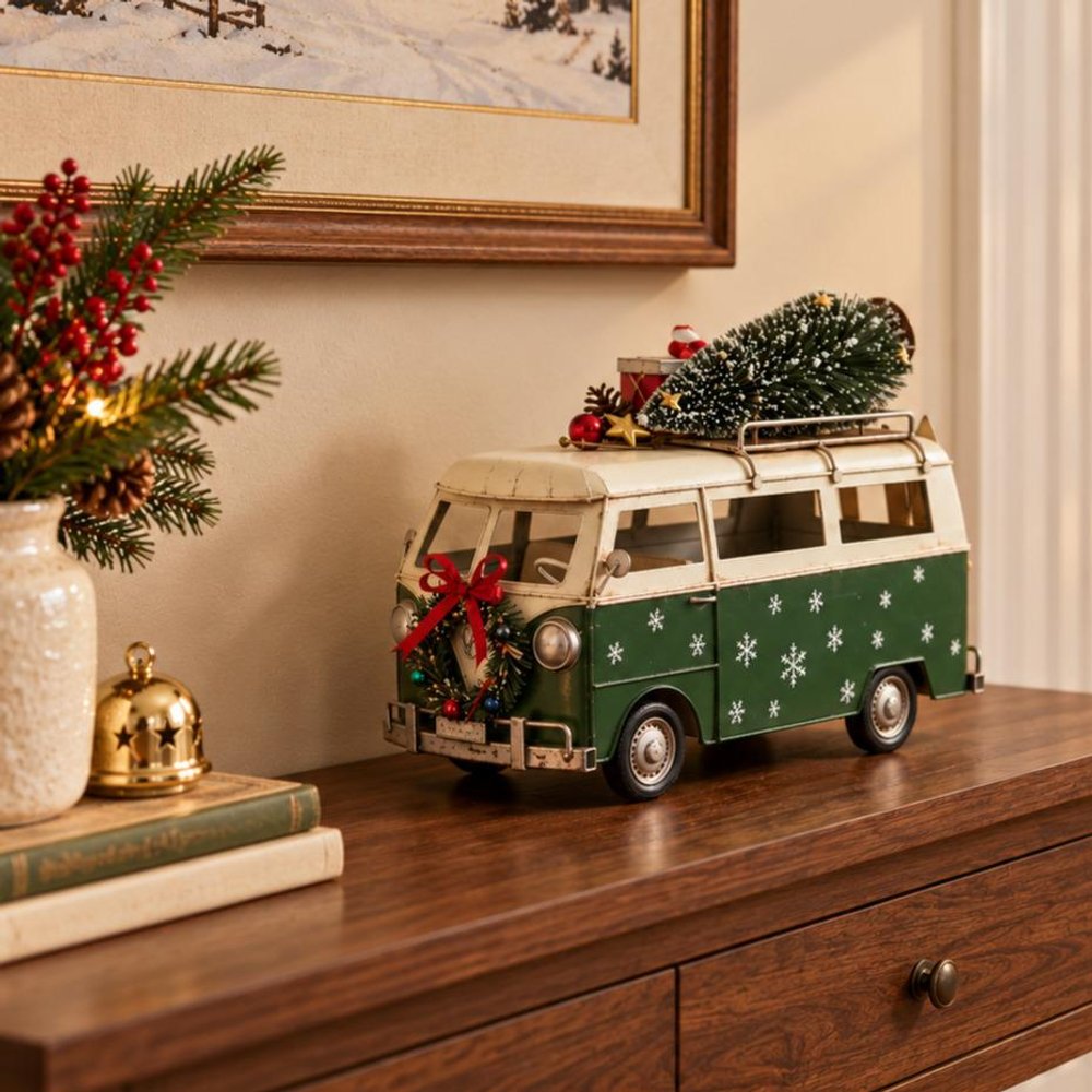c1960s Volkswagen Christmas Bus Sculpture