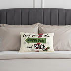14" X 20" Off White Christmas Cotton Throw Pillow