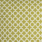 22" Green and White Quatrefoil Indoor Outdoor Throw Pillow
