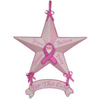 Set of Six Pink Resin Hanging Figurine Ornaments
