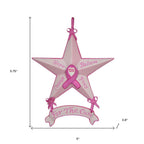 Set of Six Pink Resin Hanging Figurine Ornaments
