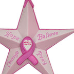 Set of Six Pink Resin Hanging Figurine Ornaments