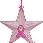 Set of Six Pink Resin Hanging Figurine Ornaments