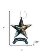 Set of Six Star Shaped Snowmen Joy Christmas Ornaments