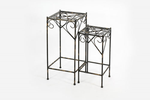 26" Black And Gold Metal Garden Accents Accessories