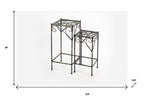 26" Black And Gold Metal Garden Accents Accessories