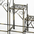 28" Black And Gold Metal Garden Accents Accessories