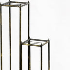 Set of Three Black And Gold Metal Garden Accents Accessories