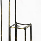 Set of Three Black And Gold Metal Garden Accents Accessories