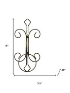 16" Black And Gold Metal Garden Accents Accessories