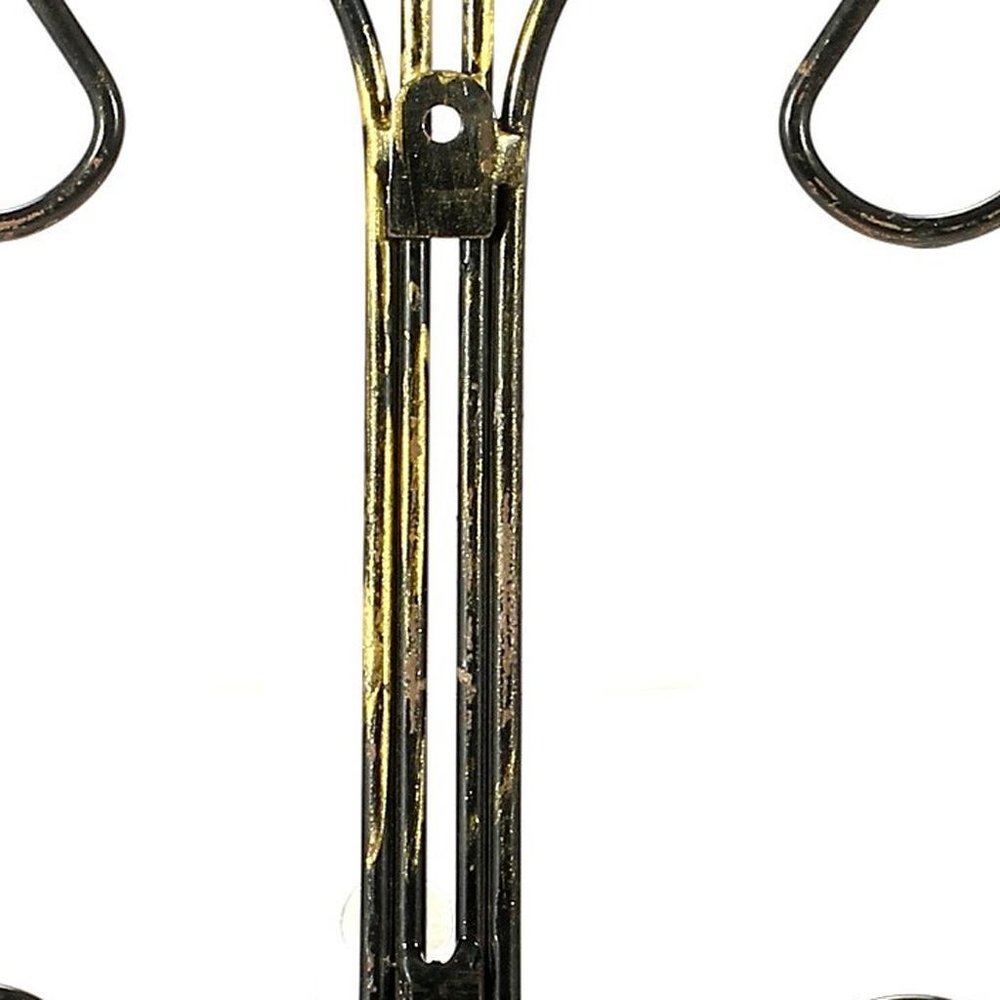 16" Black And Gold Metal Garden Accents Accessories