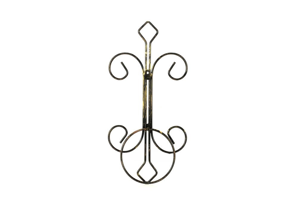 16" Black And Gold Metal Garden Accents Accessories