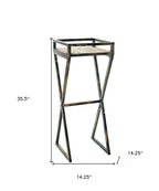36" Black And Gold Metal Garden Accents Accessories
