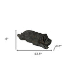 24" Sleepy Bulldog Indoor Outdoor Statue