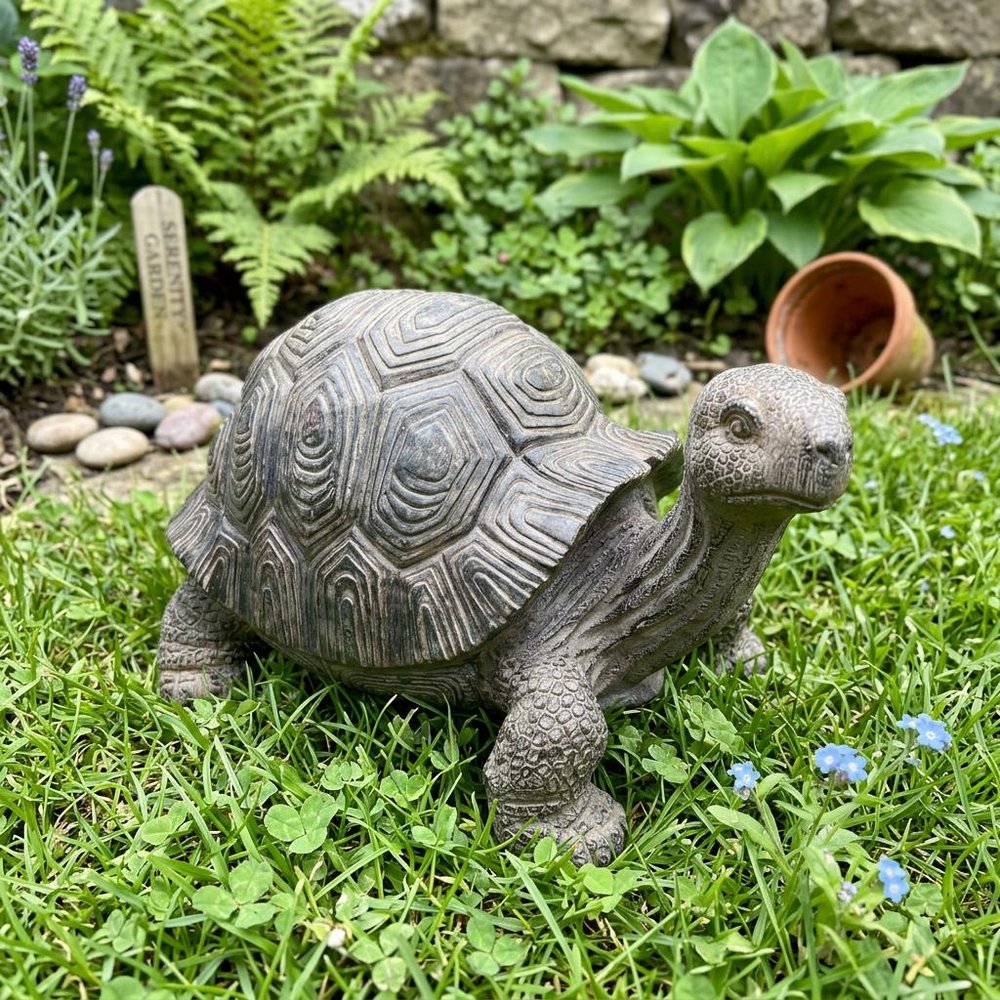 11" Dark Brown Tortoise Indoor Outdoor Statue
