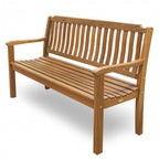 60" Teak Solid Wood Garden Bench