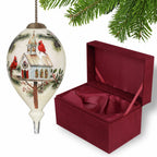 Red White And Green Glass Finial Ornament