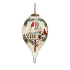 Red White And Green Glass Finial Ornament