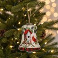 Red White And Green Glass Holiday Shaped Ornament