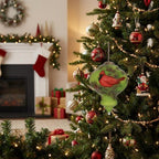 Red White And Green Glass Finial Ornament