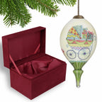 Ivory Red And Yellow Glass Finial Ornament