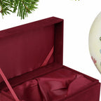 Ivory Red And Yellow Glass Finial Ornament