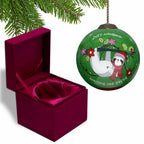 Red White And Green Glass Ball Ornament